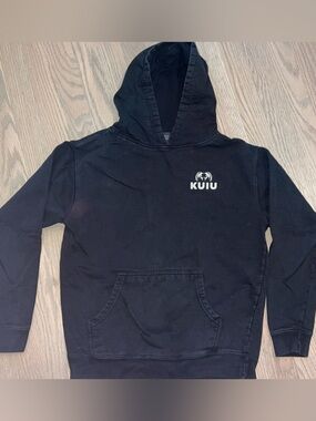 KUIU Black Pullover Hoodie with Logo